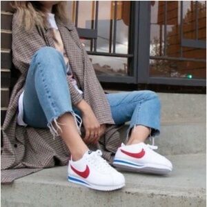 Nike Women's Classic Cortez Leather Running Shoes Size 10 Forest Gump